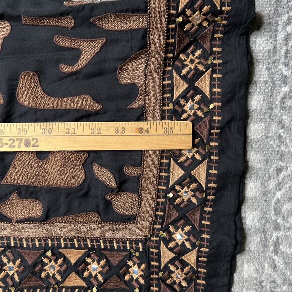 Soft Surroundings NWT Tunic Dress Medium Sequins Embroidery 3/4 Sleeve Anantara - Picture 5 of 9